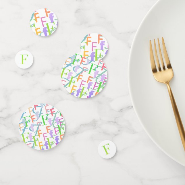 Letter Confetti "F" (Group)