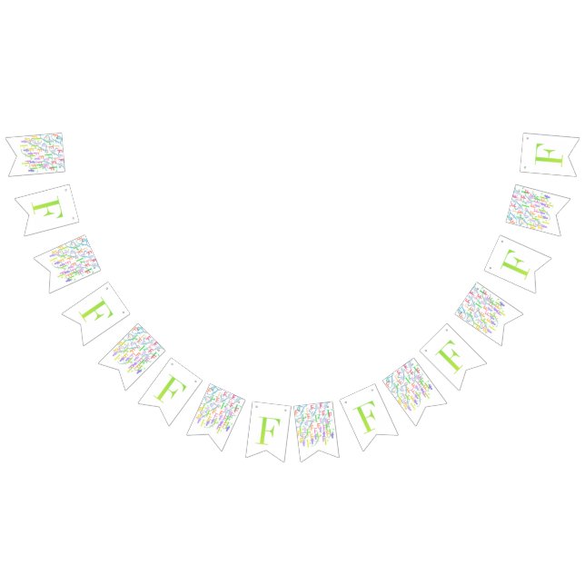 Letter Confetti "F" Bunting (All)