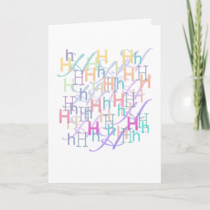 Letter Confetti "H" Card