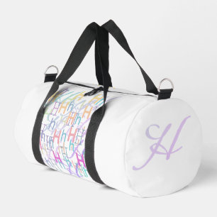 Letter Confetti "H" Duffle Bag