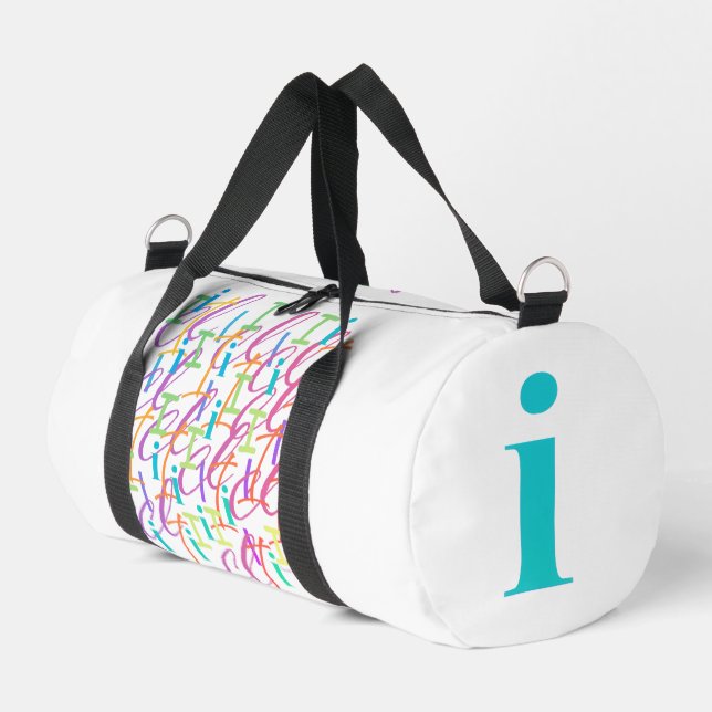  Letter Confetti "I"  Duffle Bag (Left Corner)