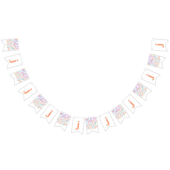 Letter Confetti "J" Bunting (All)