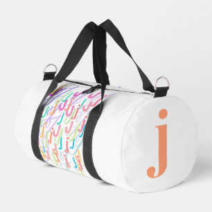 Letter Confetti "J" Duffle Bag