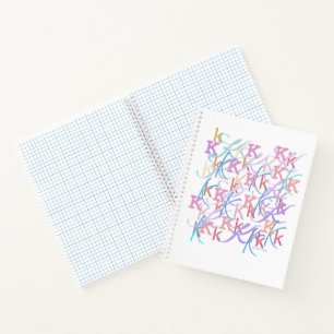 Letter Confetti "K" Notebook