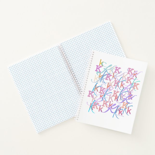 Letter Confetti "K"  Notebook (Inside)