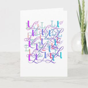 Letter Confetti "L" Card