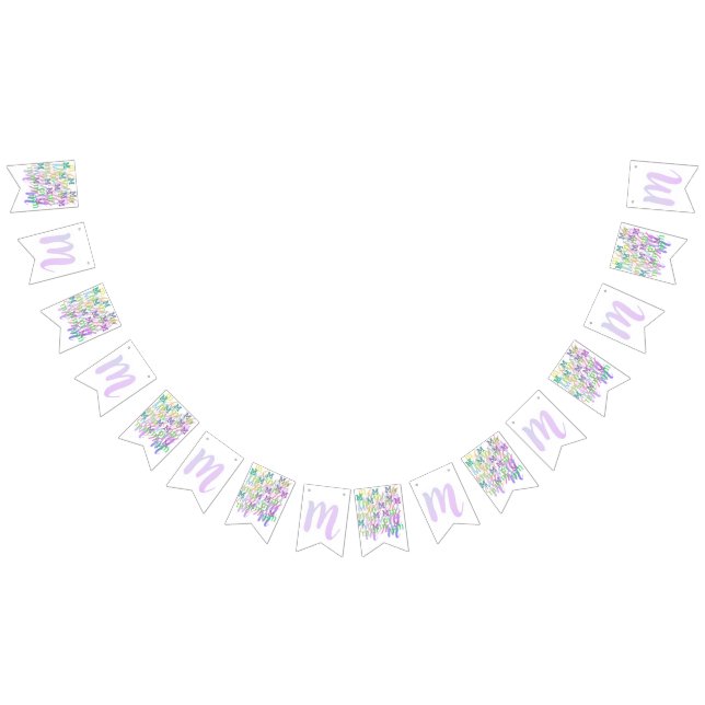 Letter Confetti "M" Bunting (All)