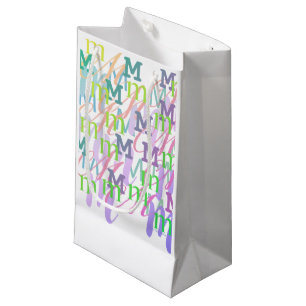 Letter Confetti "M" Small Gift Bag