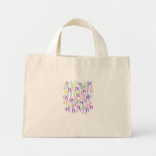 Letter Confetti "N" Mini Tote Bag
