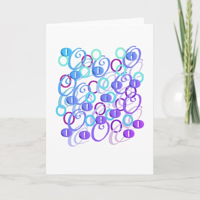Letter Confetti "O" Card (Front)