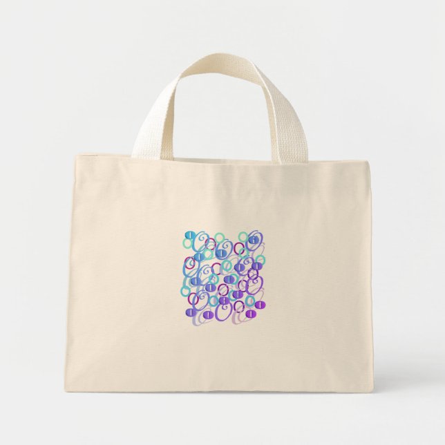 Letter Confetti "O" Mini Tote Bag (Front)