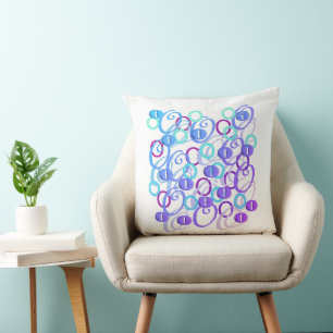 Letter Confetti "O" Throw Pillow