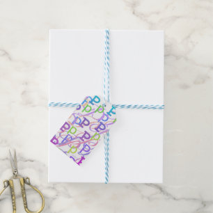 Letter Confetti "P" Gift Tags