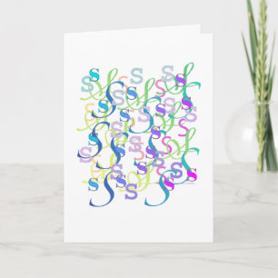 Letter Confetti "S" Card