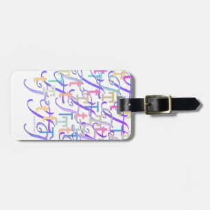 Letter Confetti "T" Luggage Tag
