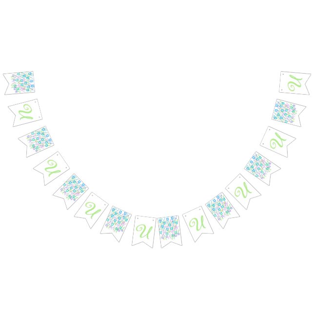 Letter Confetti "U" Bunting (All)