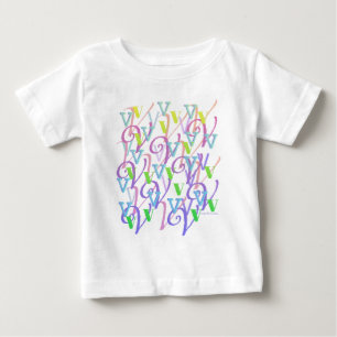 Letter Confetti "V" Baby T-Shirt