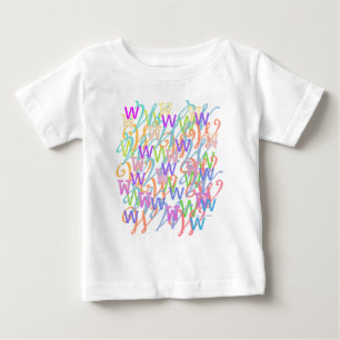 Letter Confetti "W" Baby T-Shirt