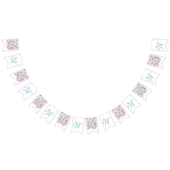 Letter Confetti "W" Bunting (All)