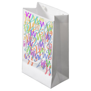 Letter Confetti "W" Small Gift Bag
