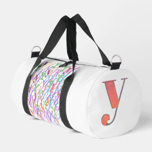  Letter Confetti "Y"  Duffle Bag