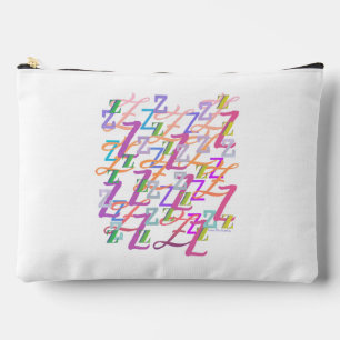 Letter Confetti "Z"  Accessory Pouch