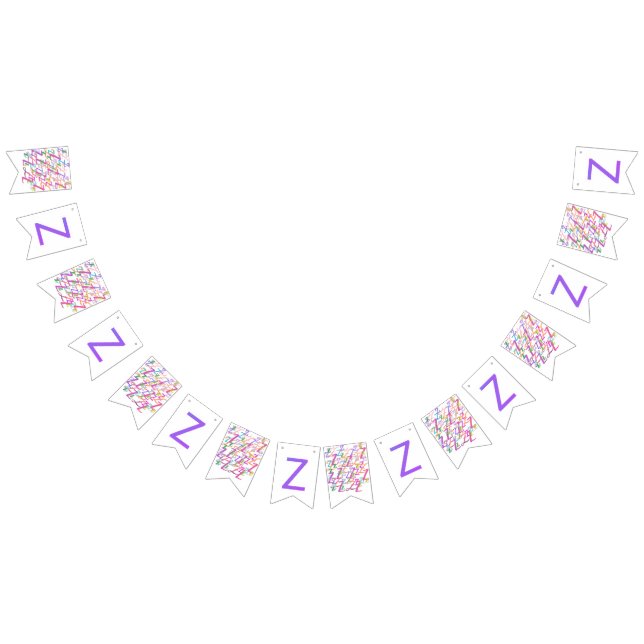 Letter Confetti "Z" Bunting (All)