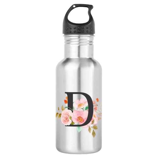 Letter D 532 Ml Water Bottle (Front)