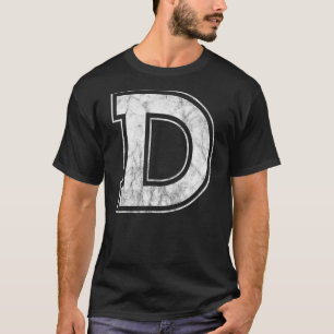 Letter D Capital Alphabet Monogram Initial T-Shirt