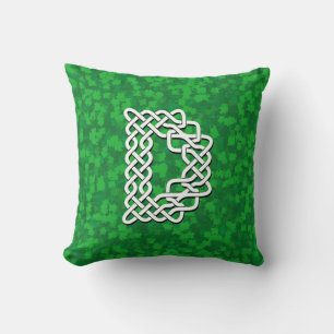 Letter D Celtic Knot Alphabet Cushion