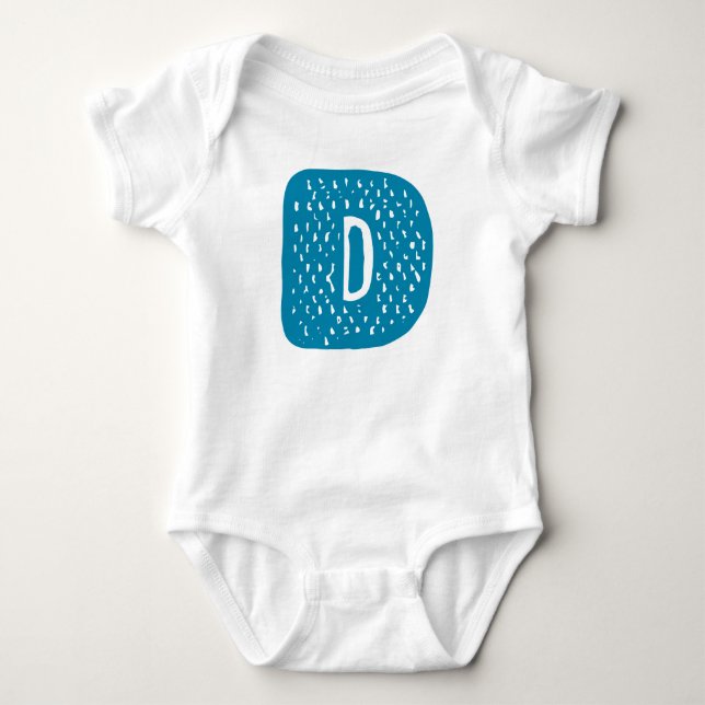 Letter D Design. Baby Bodysuit (Front)