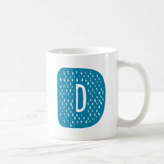 Letter D Design. Coffee Mug (Right)