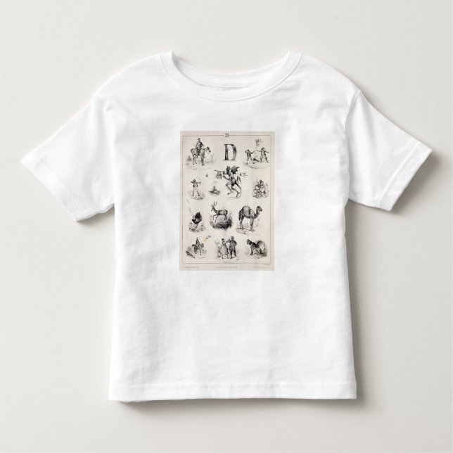 Letter D from an alphabet primer, 1832 Toddler T-Shirt (Front)