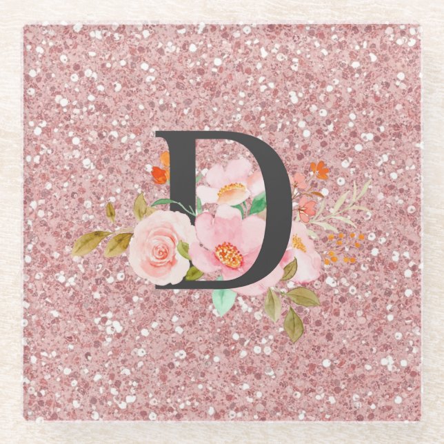 Letter D Glass Coaster (Front)