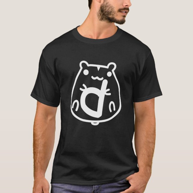 Letter D Hamster Name Monogram T-Shirt (Front)