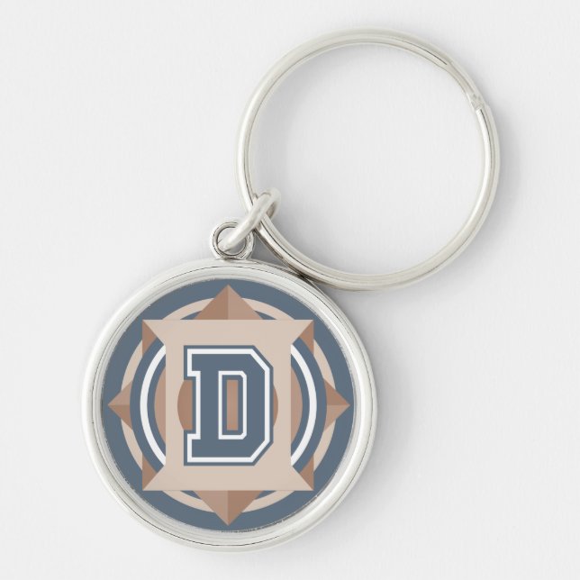 Letter "D" Initial Key Ring (Front)