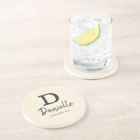 Letter D initial personalised name and date Throw