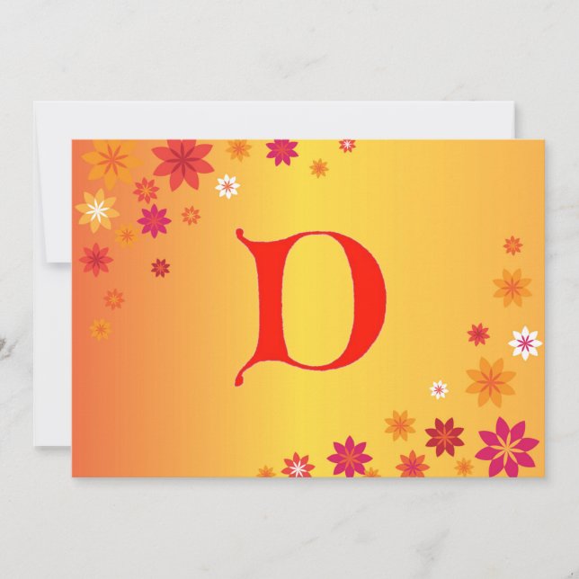 Letter D Invitation (Front)