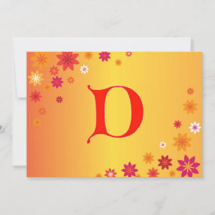 Letter D Invitation