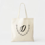 Letter D & Laurel Wreath Tote Bag<br><div class="desc">Tote bag for bridesmaids</div>