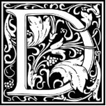 Letter D Mediaeval Monogram Art Nouveau Standing Photo Sculpture<br><div class="desc">This initial D is part of a complete series of upper case William Morris inspired typography initials. The black and white lettering is highly decorative, styled after the fancy typography of the middle ages. Cute and trendy, this is a vintage chic monogram D - letter D- swirly D . Customise...</div>