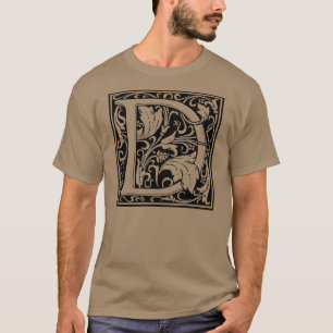 Letter D Mediaeval Monogram Art Nouveau T-Shirt