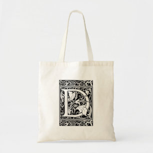Letter D Mediaeval Monogram Art Nouveau Tote Bag