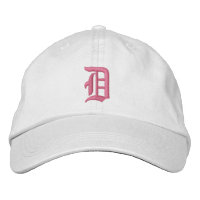 Letter D Monogram Embroidered Hat