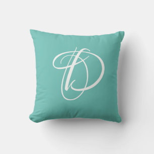Letter D Monogram Initial Custom Cushion