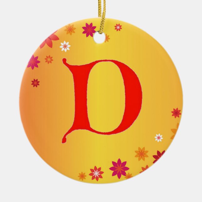 Letter D Ornament (Front)