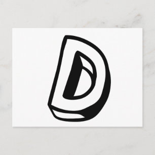 Letter D Postcard