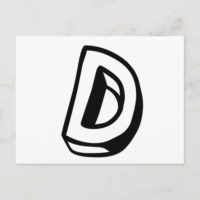 Letter D Postcard (Front)