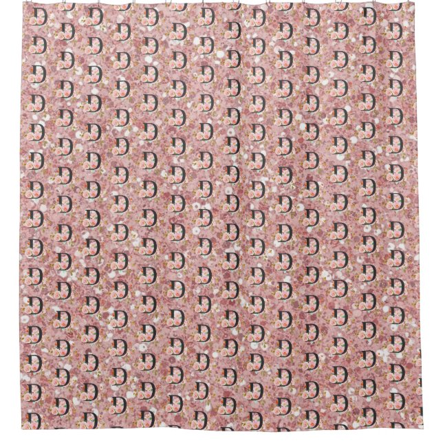 Letter D Shower Curtain (Front)