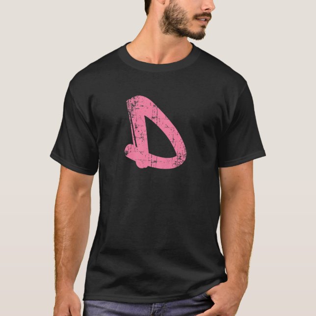 Letter D Single Initial Capital Alphabet Monogram T-Shirt (Front)
